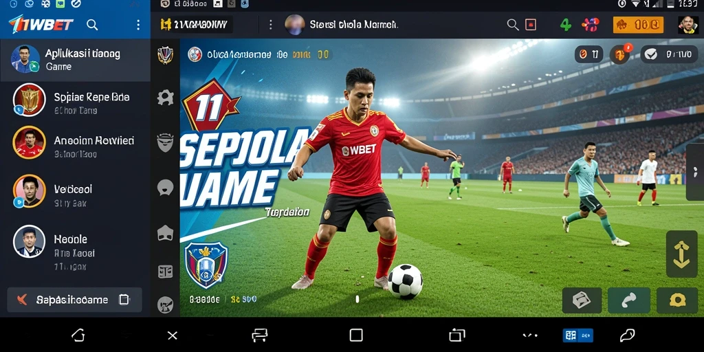 Tangkapan layar gameplay <strong>11WBET</strong> yang menampilkan aksi sepak bola seru.