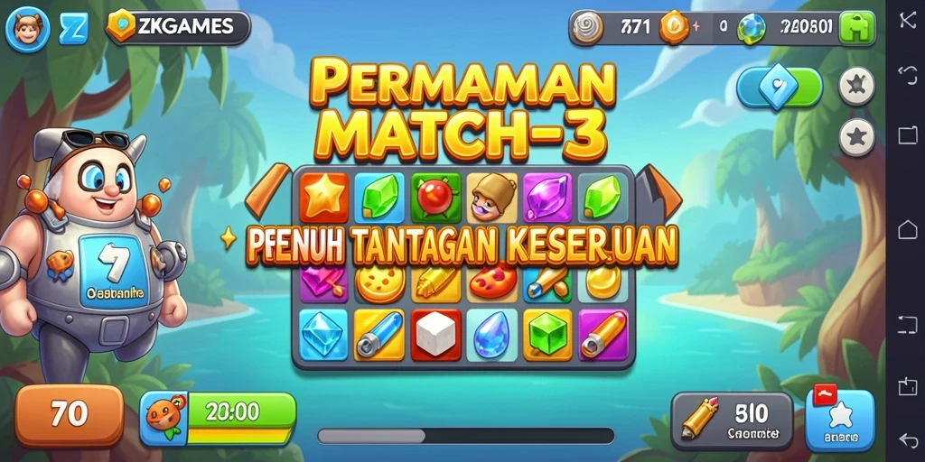 Tampilan gameplay seru dari 9ZKGAMES yang penuh warna.
