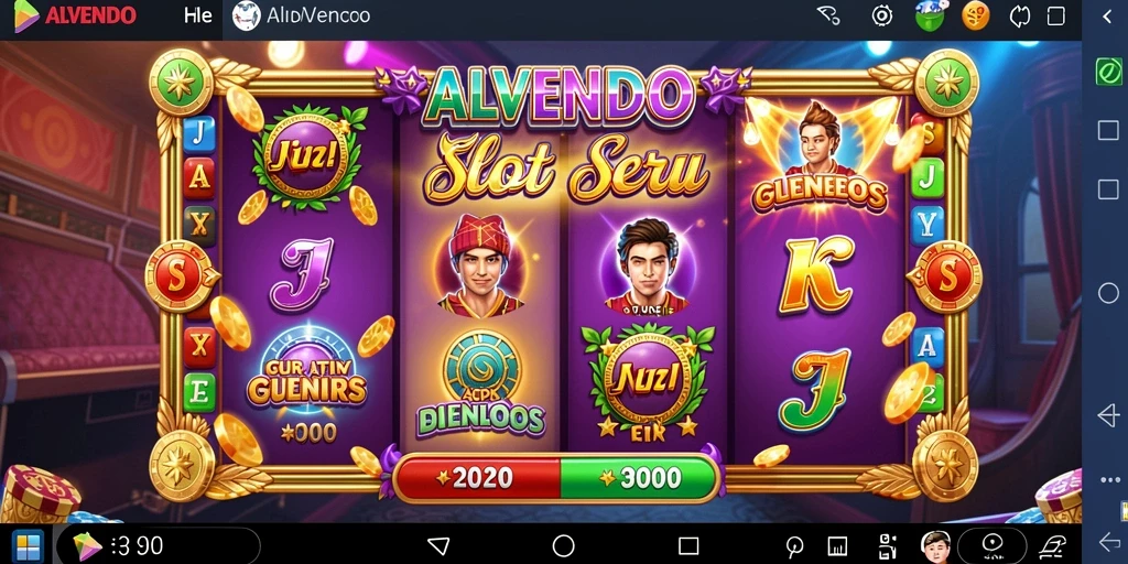 Tampilan gameplay yang menegangkan dari permainan Slot ALVENDO.