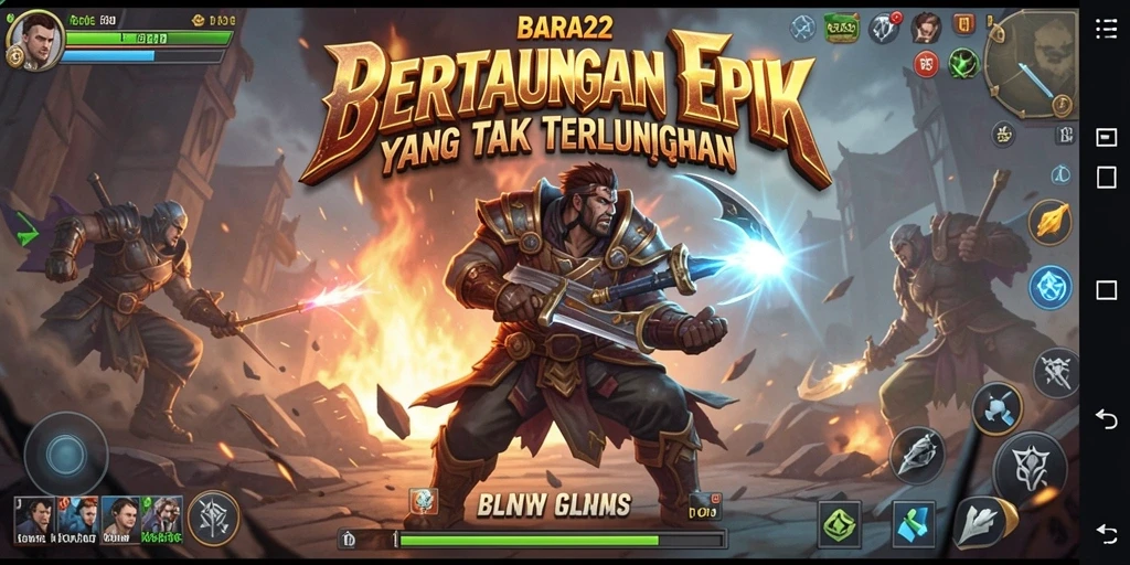 Screenshot BARA22 menampilkan aksi pertarungan yang seru dan dinamis.