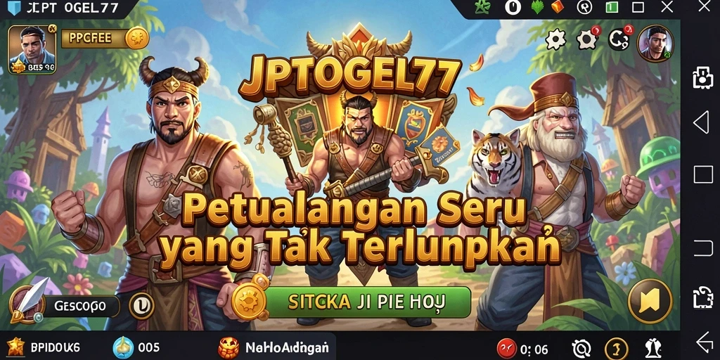 Tampilan dinamis petualangan dalam game JPTOGEL77 yang mengasyikkan.