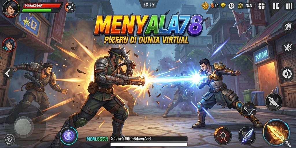Tampilan gameplay seru di MENYALA78 dengan aksi pertarungan mendebarkan.