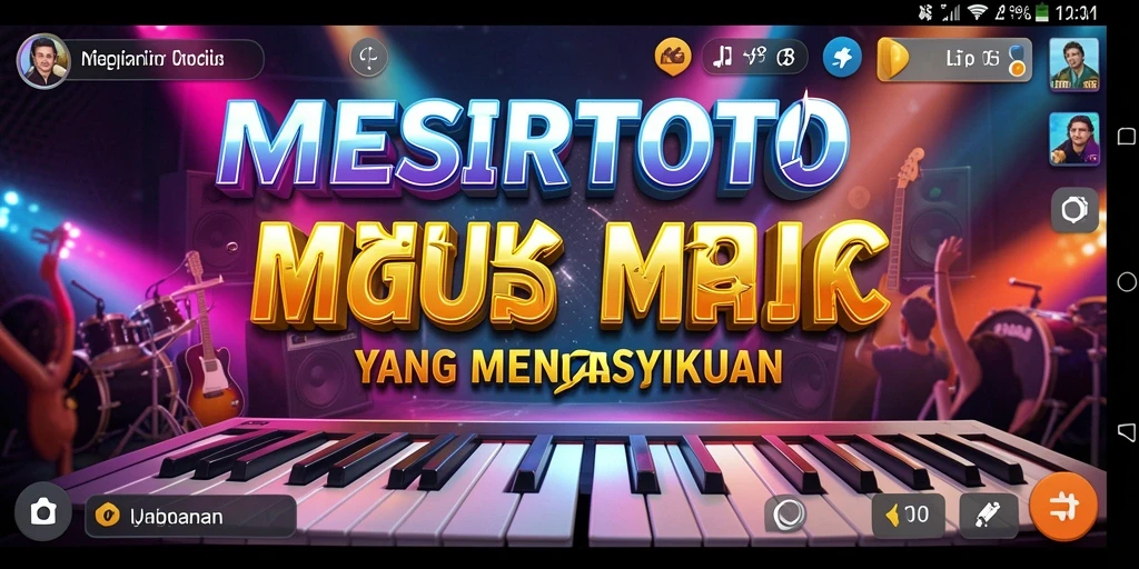 Screenshot gameplay MESIRTOTO menampilkan aksi bermain musik yang seru.
