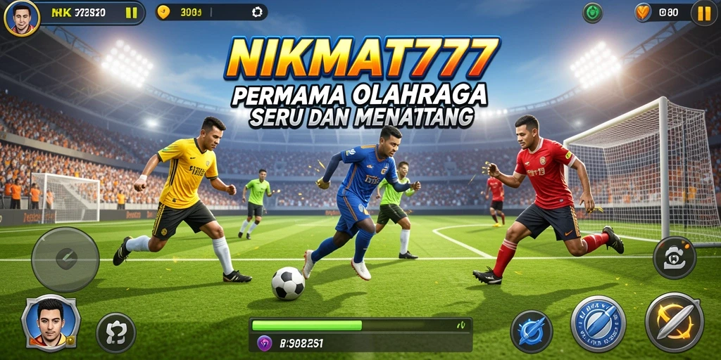 Screenshot NIKMAT777 menampilkan aksi seru dalam permainan olahraga.