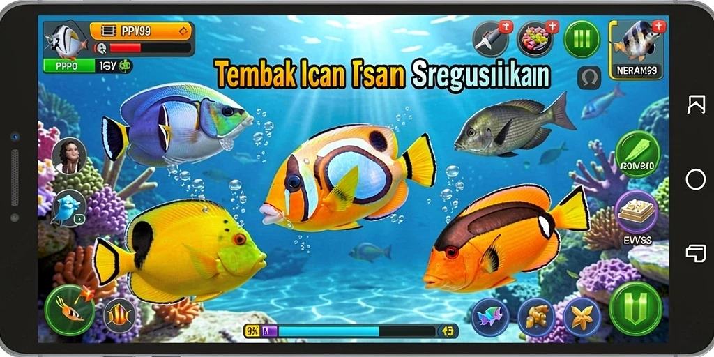 Gameplay seru PPV99 dengan berbagai jenis ikan yang menarik.
