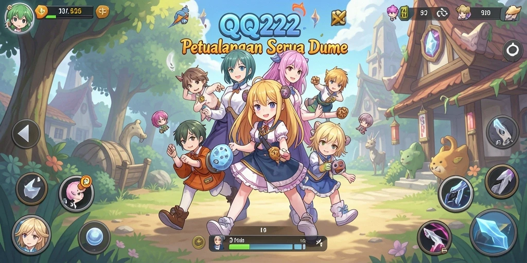 Screenshot dari gameplay <strong>QQ222</strong> yang menampilkan aksi karakter utama.