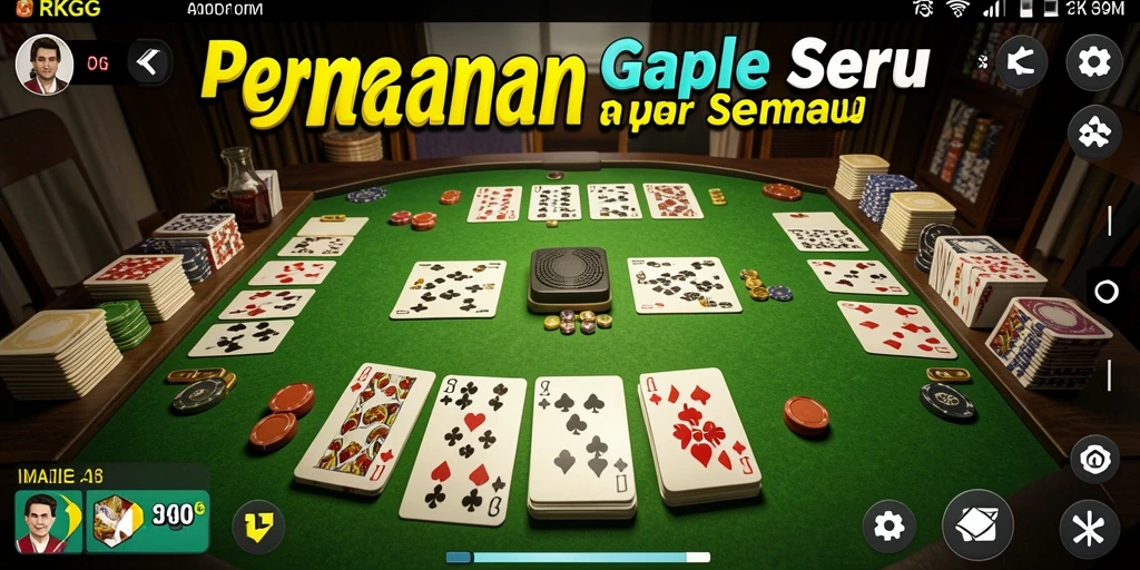 Tampilan gameplay Gaple yang seru dan menarik di RKGG.