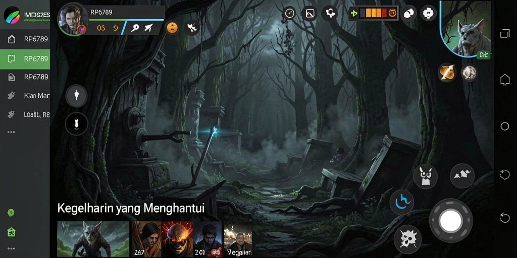 Screenshot dari gameplay horror RP6789 yang menyeramkan.