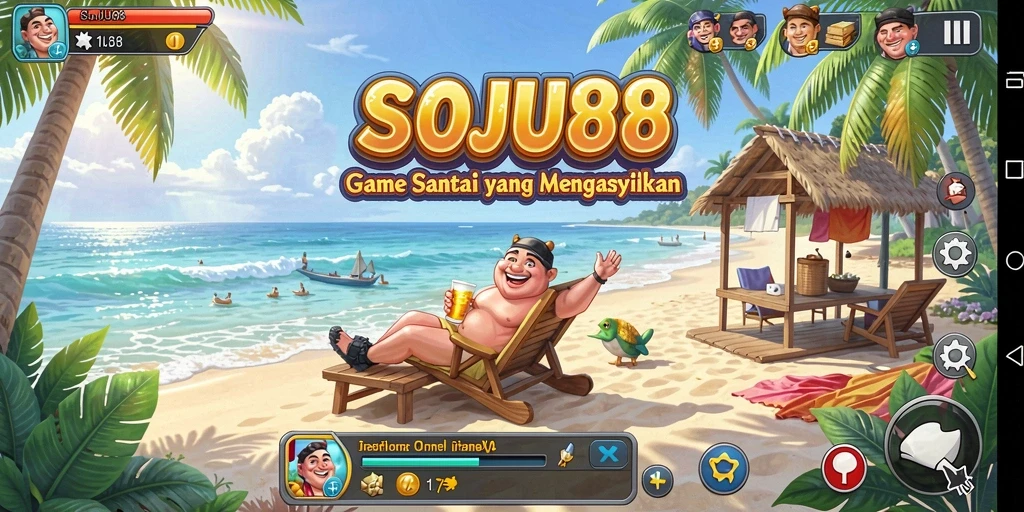 Screenshot gameplay SOJU88 yang menampilkan keseruan permainan casual.