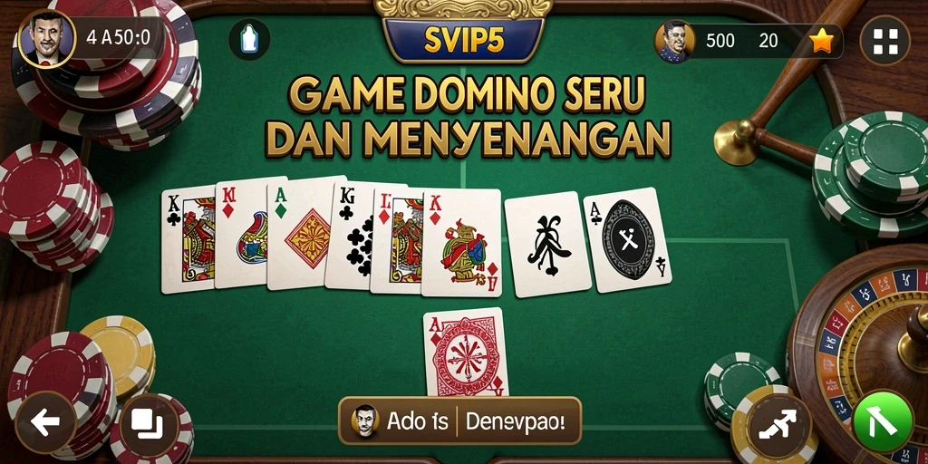 Screenshot gameplay seru dari SVIP5 yang menampilkan Domino.