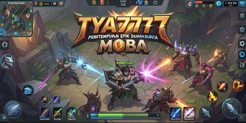 Gameplay seru dalam pertempuran MOBA TYA777.